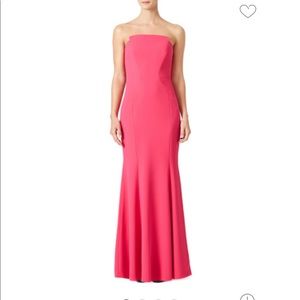 Jill Stuart Strapless Gown In Peony 10L